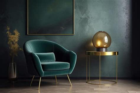 Modern minimalist interior with a sleek chair and table set generative ...