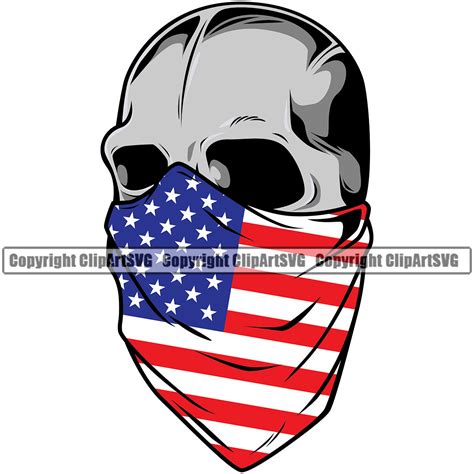Country Map Nation National Emblem United States Skull Bandana Color ...