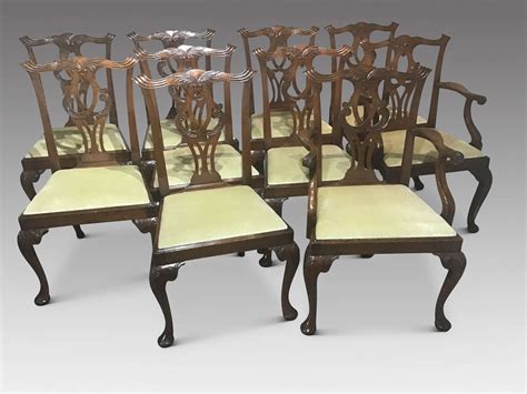 Set of ten antique dining chairs in Antique Dining Chairs