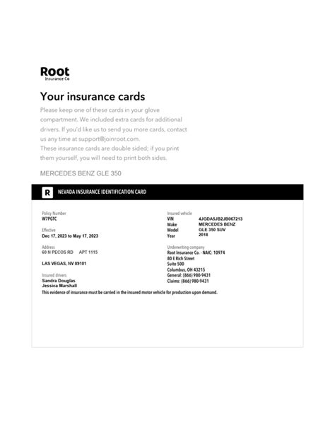 Image result for Root Insurance Policy Number Example