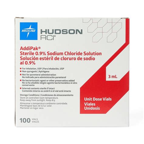 Addipak® Sodium Chloride 0.9% Inhalation Solution Unit Dose Vial 3 mL - www.aidinstruments.com