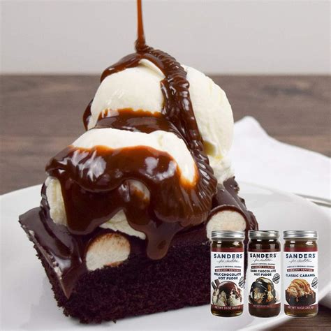 Sanders Hot Fudge Sauce & Gourmet Dessert Topping Assortment - 3 Pack ...