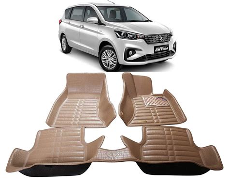 Arneja 5D Car Floor Foot Mats for Maruti Suzuki Ertiga (Mode Year: 2018 ...