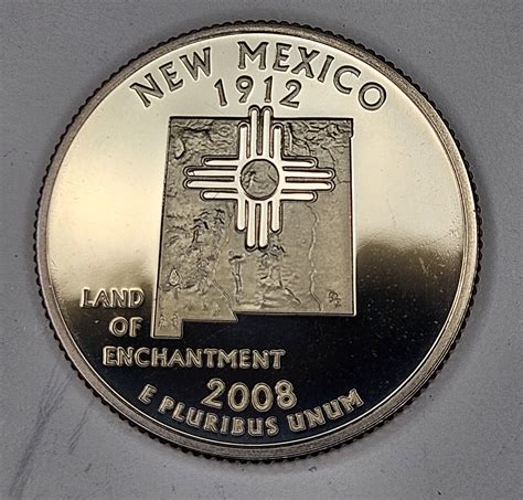 2008 s New Mexico State Washington Proof Quarter- USA Coin | Property Room
