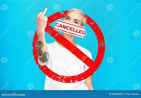 Cancel Culture, Angry Woman and Portrait of Banned Overlay with Graphic ...