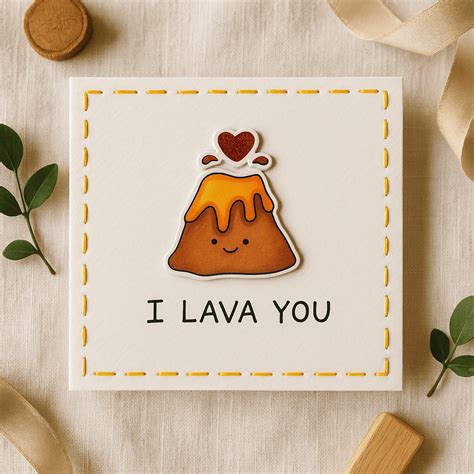 I Lava You Pun Card– quinns-arte