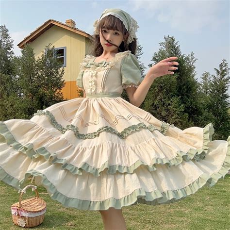 SEASONZ クラロリ ワンピ 髪飾り付き レトロ 牧歌的 ガーリー | ロリータファッション通販 SEASONZ〜アイドル衣装からロリィタ ...