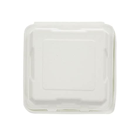 9x9 Clamshell Food Box with Lid | Eco-Friendly Takeaway Container – Ecoware