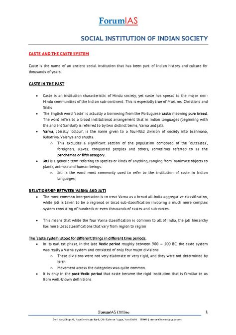 Forum Ias-Content Building Program (Cbp)-Book–3-Indian Society And ...