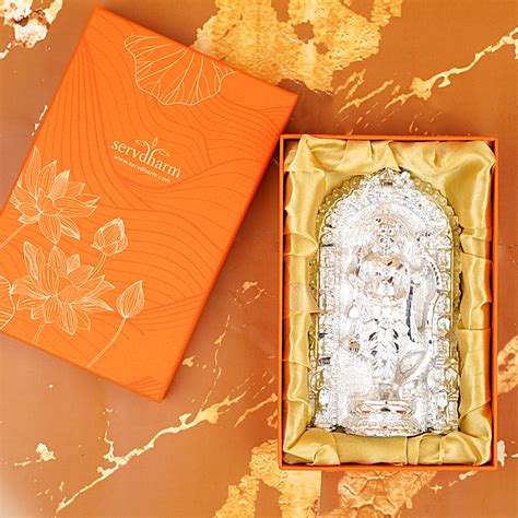 Silver Plated Ram Lalla Idol 6 Inch with Premium Gift Box – ServDharm