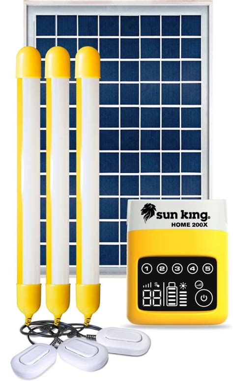 Sun King Home 200X Solar Home System With Modern Solar Lighting And USB ...