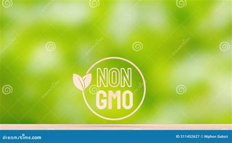 The Non Gmo Logo for Food or Healthy Concept 3d Rendering Stock ...