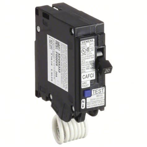 Siemens 20 Amp Arc Fault AFCI Breaker QA120AFC Combination Type Circuit ...