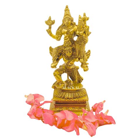 GARUDA WITH MAHALAKSHMI AND VISHNU STATUE – Alackal Bell Metals