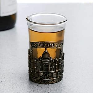 Buy FUKREY Metal Taj Mahal India Souvenir Shot Glass With Gift Box ...