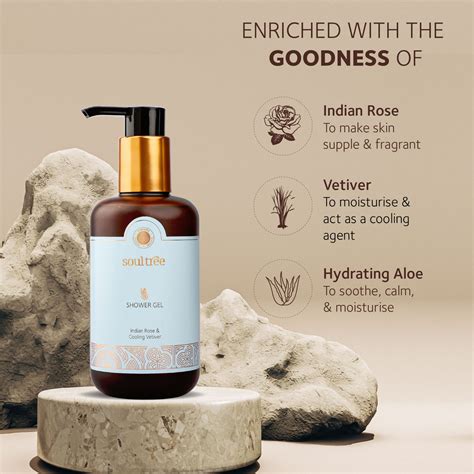Indian Rose & Cooling Vetiver Shower Gel - Shower Gel - SoulTree