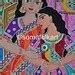 Buy Print Madhubani Indian Folk Wall Art Mother Daughter Macaws Desi ...
