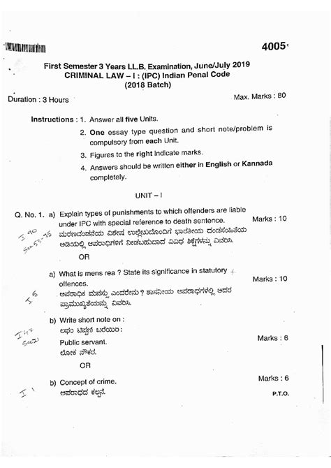 IPL June 2019 - Criminal Law - I - Studocu