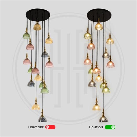 Bellflora Pendant Duplex Chandelier – Hand-Blown Glass Luxury Lighting ...