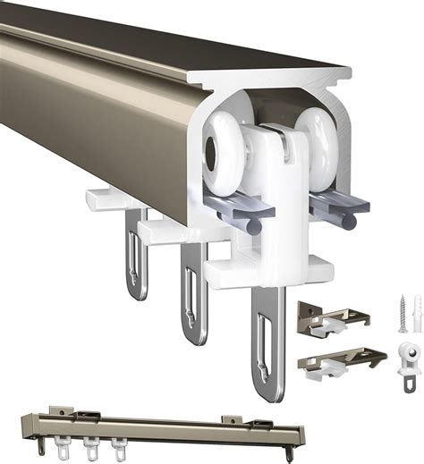 Heavy Duty Aluminium Curtain Track Set - Lightweight Ceiling & Wall Mount, 1m to 6m, Perfect for ...