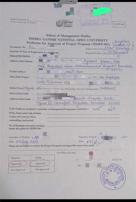 Image result for Appendix 1 IGNOU Project