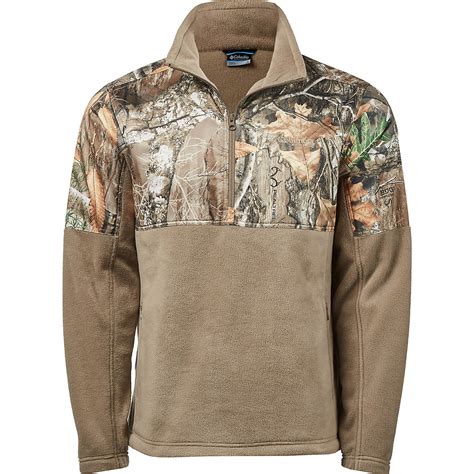 Columbia Sportswear Men's PHG Camo Fleece Overlay 1/4 Zip Pullover ...