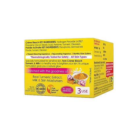 Fem Fairness Creme Bleach Turmeric and Milk - 24g (Pack of 2) - Cureka ...