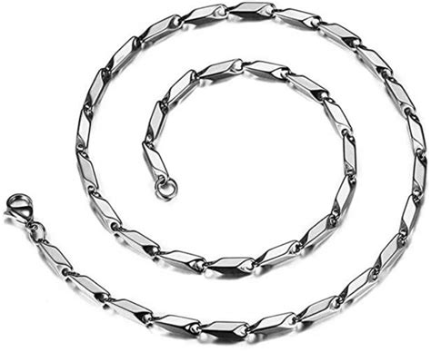 accessoo Silver Rice Design Neck Chain For Men & Boys Stainless Steel ...