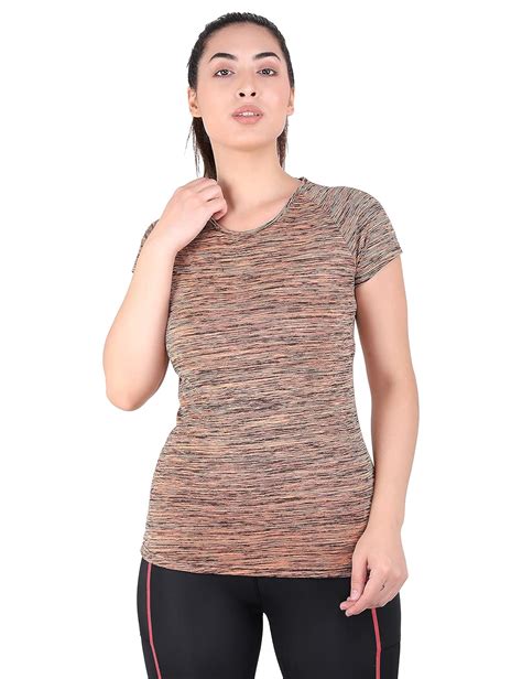Buy NEVER LOSE Women's Dri-Fit Stretchable Top (Brown, X-Small) at ...