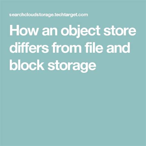 Image result for How Do File and Object Storage Differ