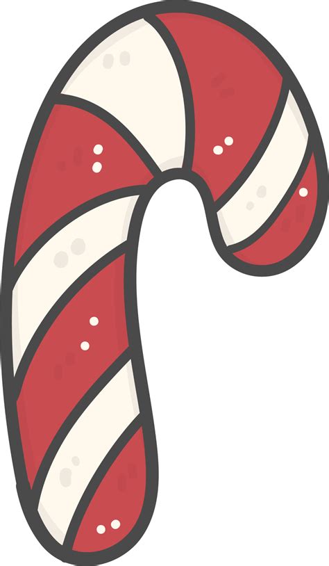 cute Christmas candy cane decoration cartoon doodle hand drawing 14295916 PNG