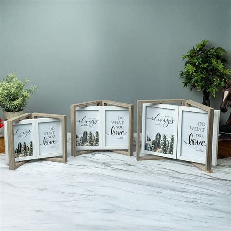 Photo Frames - Double Door Frame with Rotation - Grey — eazy wagon