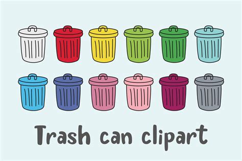 Trash can clipart 15939037 Vector Art at Vecteezy