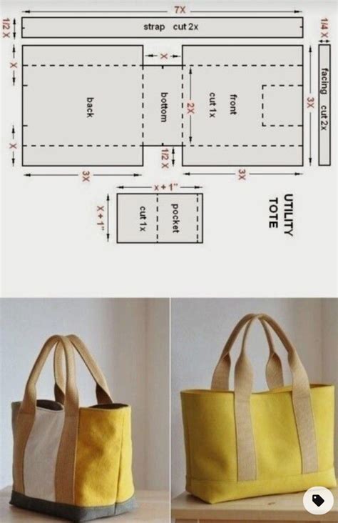 Printable Tote Bag Sewing Pattern - Printable Paper Crafts