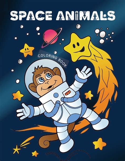 Buy Space Animals Coloring Book: Outer Space Coloring with Planets ...