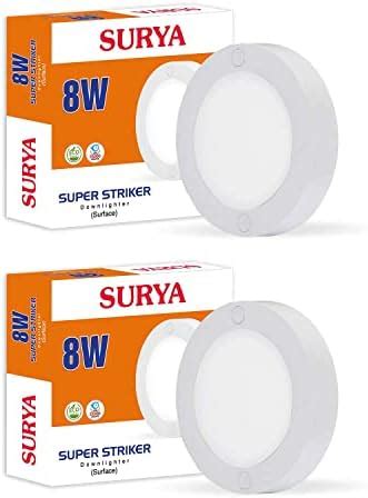 Surya 8W Super Striker LED Surface Light | 6500K Ceiling Light for Home ...