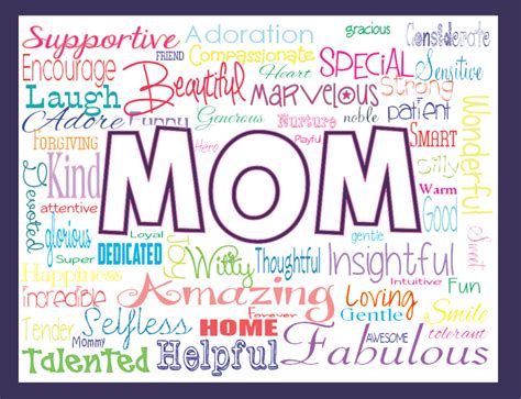 Describing Words For Mom - Letter Words Unleashed