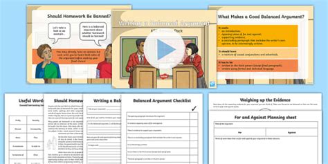 Writing a Balanced Argument KS2 Year 6 Lesson Pack