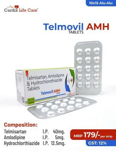 Cardiac Range - Telmisartan 40mg + Chlorthalidone 12.5mg Tablet ...