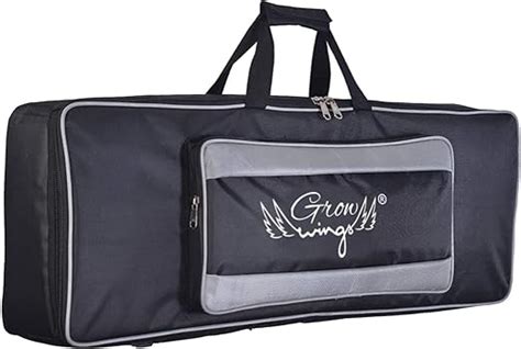Grow Wings Piano & Keyboard Cover Sami Padded Fit For Black 61 Keys ...