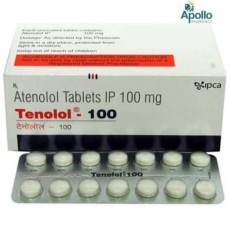 Tenolol-100 Tablet 14's Price, Uses, Side Effects, Composition - Apollo ...