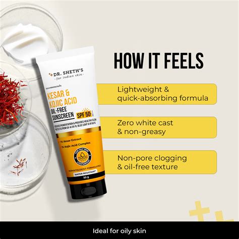 Kesar & Kojic Acid SPF for Oily Skin - 50gm – Dr Sheth's