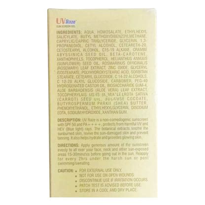 UV Raze Sunscreen Gel Spf 50, 75ml – ClickOnCare