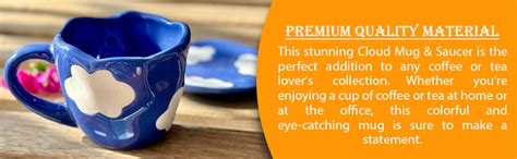 Buy BACKKSPACE RETAIL Ceramic Handcrafted Cloud Mug & Saucer | Perfect ...
