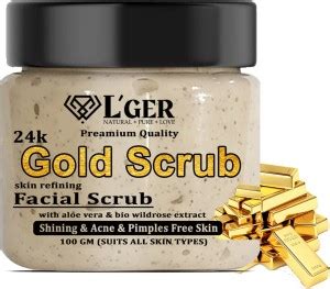 l'ger 24K Gold Scrub Skin Care Acne & pimple Free Skin Scrub For Women ...