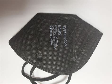 Black KN95 Face Mask - Powecom - CE Certified - FDA Authorized | Buy ...