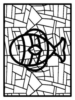 39 Ocean Geometric Coloring Pages, Early Finisher Activities worksheet ...