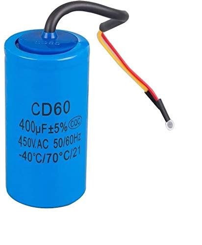 Capacitor US 450VAC 400uF Appliance Motor Start Run CD60 : Amazon.in ...
