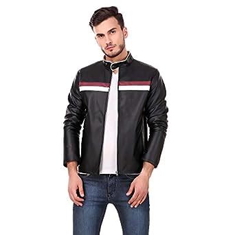 Leather Retail Black Color Spanish Design Faux Leather Biker Jacket For ...