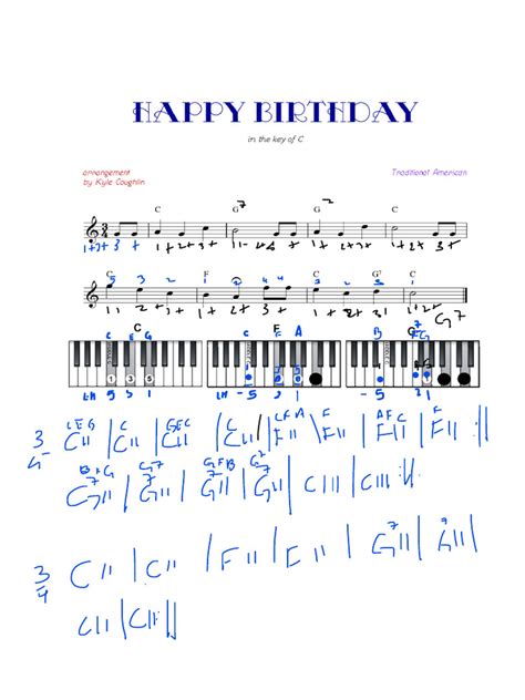 Happy Birthday Chord Piano | PDF